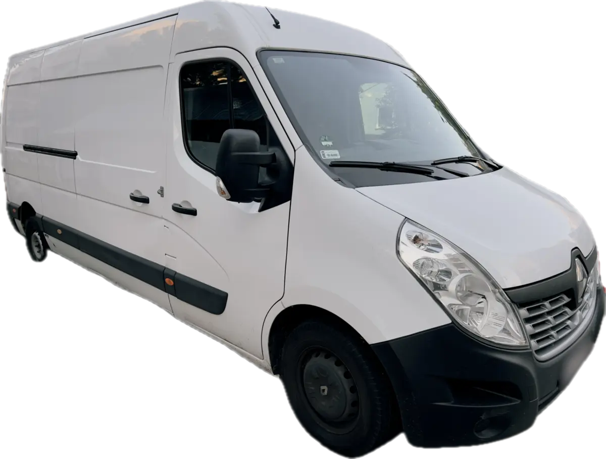 Renault Master furgon z floty grupy, bez tablic rejestracyjnych